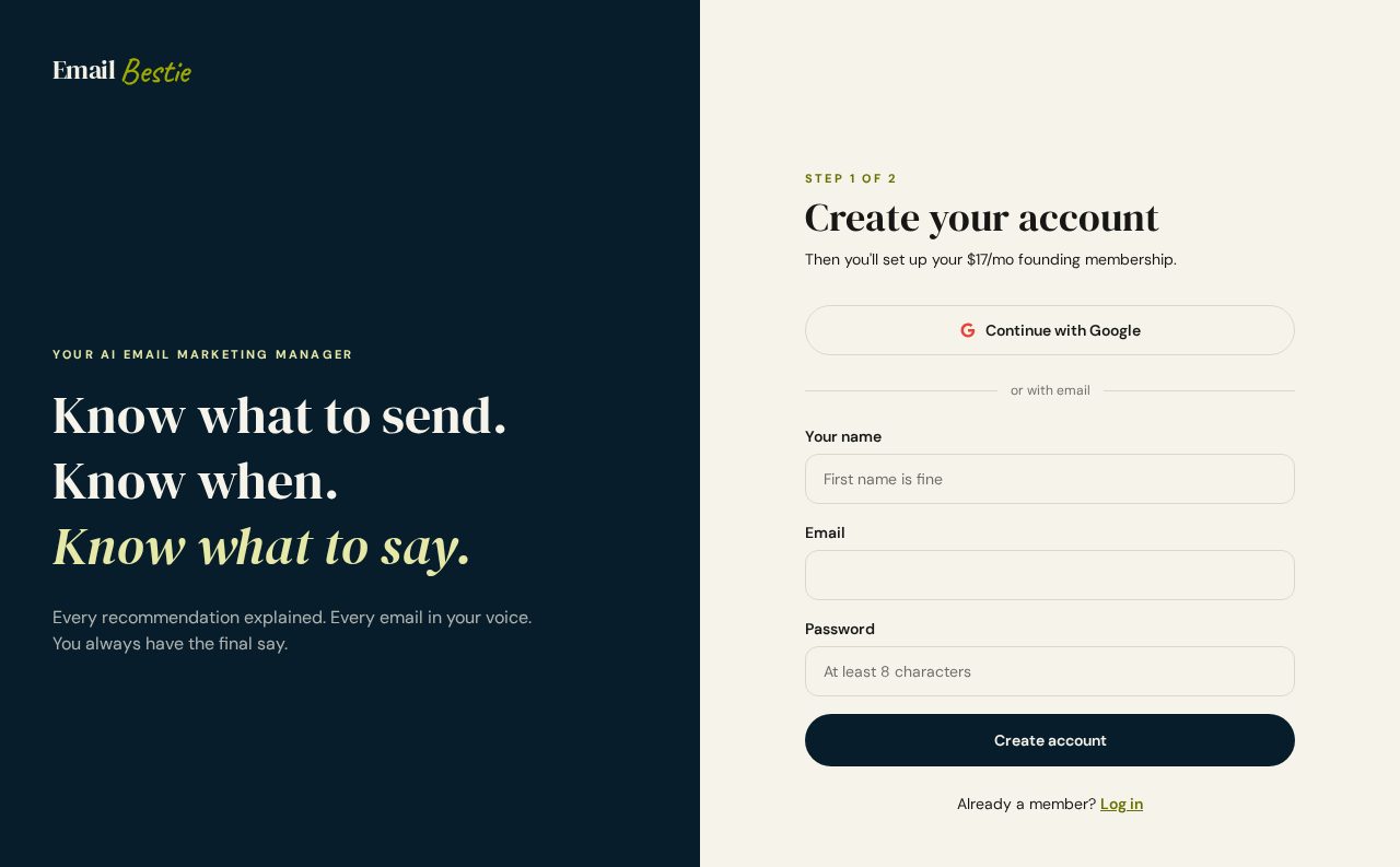 Email Bestie — AI email marketing manager